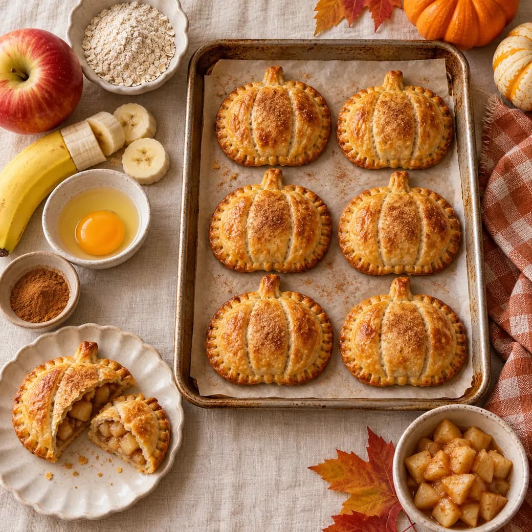 Apple Pie Halloween Pockets on a plate