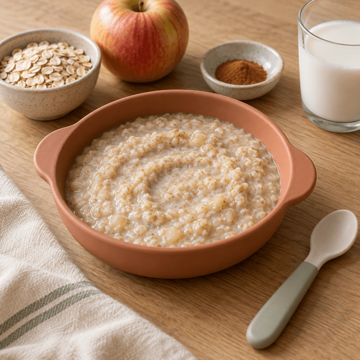 Apple Cinnamon Oat Toddler Porridge